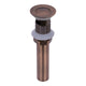 Antique Copper Pop up Drain Stopper With Overflow - AK82003-AC