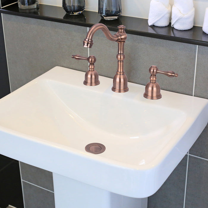 Antique Copper Pop up Drain Stopper With Overflow - AK82003-AC