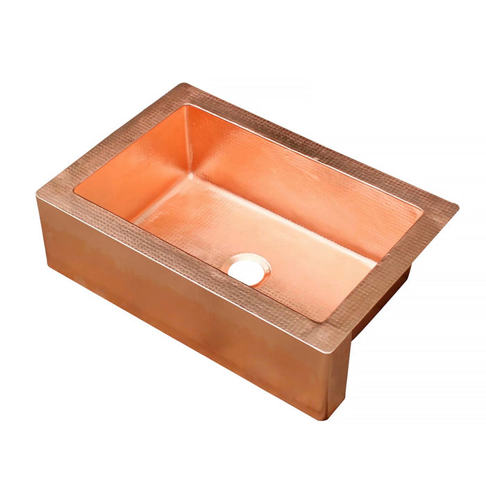 Akicon Single Bowl Farmhouse Apron Copper Kitchen Sink - AKS501-C