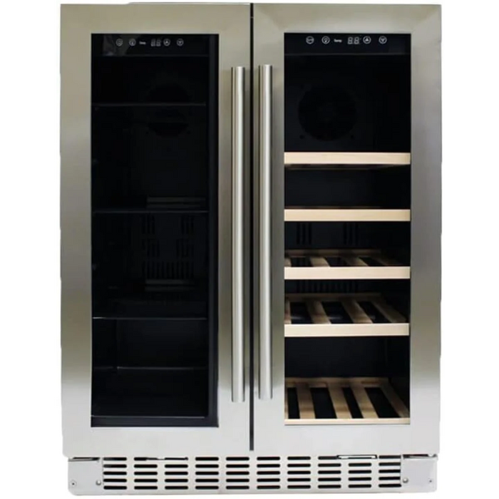 Azure 24" Built-In Dual Zone Beverage and Wine Center, A124DZS