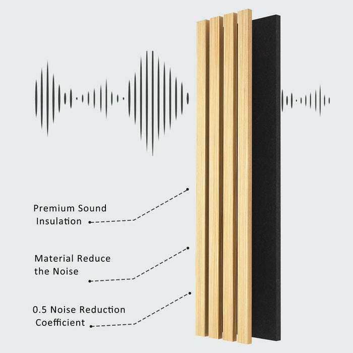 Solid Wood Acoustic Slat Wall Panels (Broad Strip)