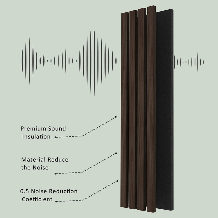 Solid Wood Acoustic Slat Wall Panels (Broad Strip)