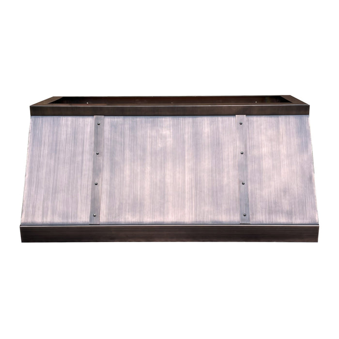 Angled Custom Under-Cabinet Slope Copper Range Hood