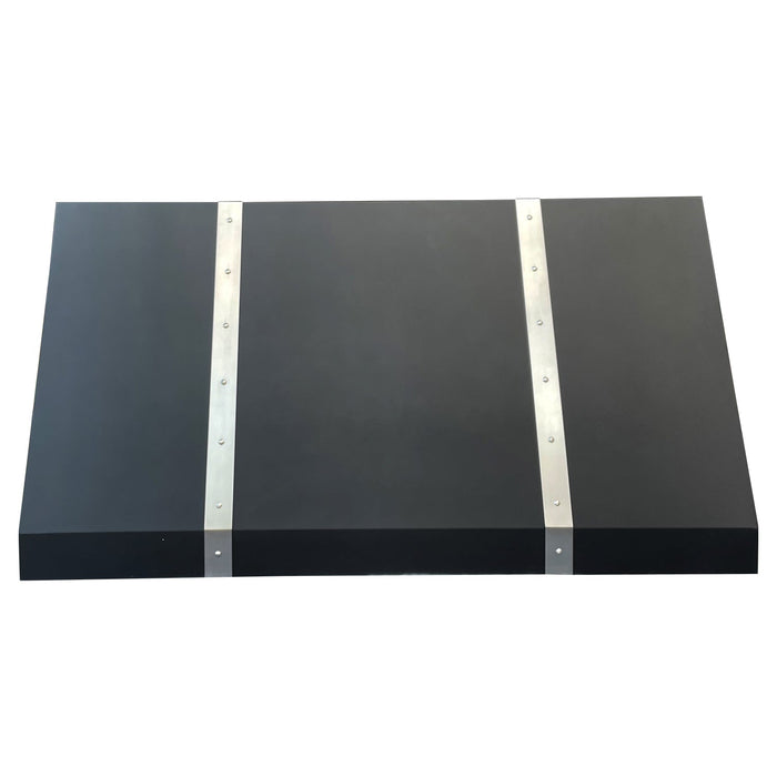 Angled Stainless Steel Custom Metal Range Hoods with Bands