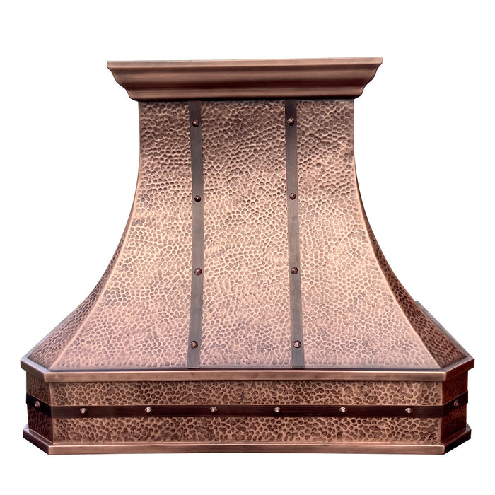 Antique Copper Range Hood with Hood Insert 30" W x 36" H