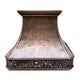 Antique Copper Wall Mount Range Hood with Internal Motor 36" W x 27" D x 30"