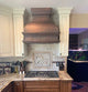 Antique Custom Copper Kitchen Hood with Apron