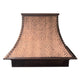 Antique Hammered Texture Custom Copper Hood 36''W x 27''H x 22'' D