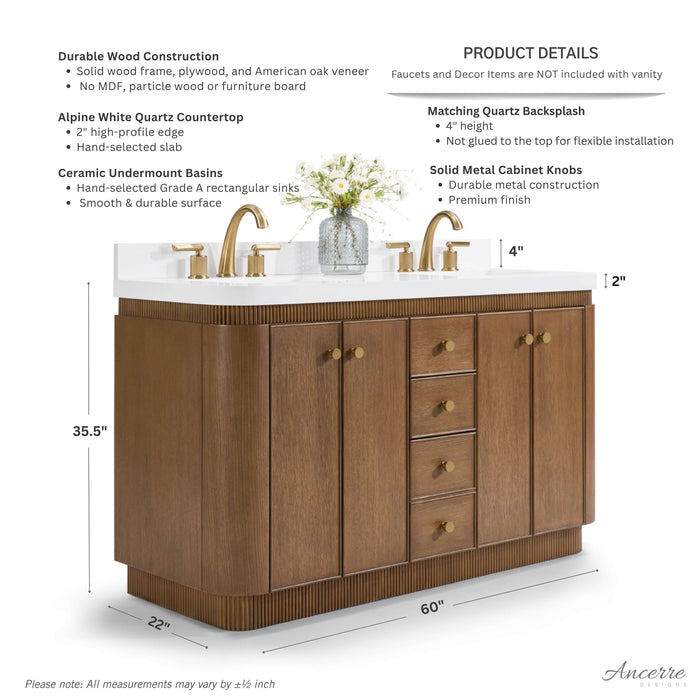 Aston 60" Bath Vanity Set