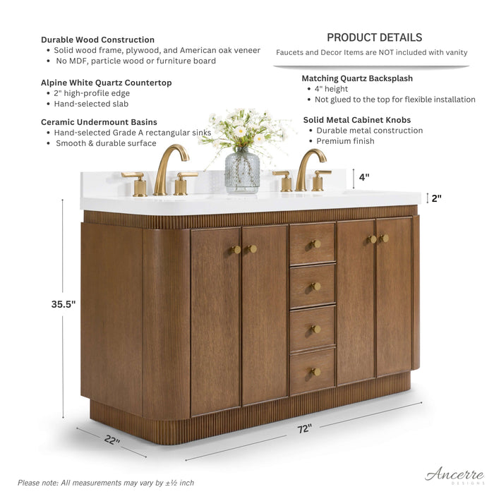 Aston 72" Bath Vanity Set