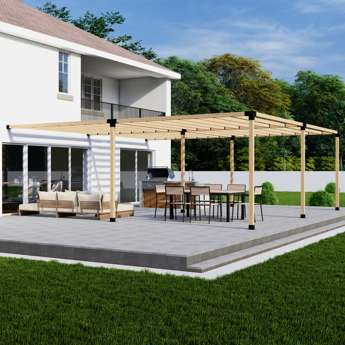 DIY Pergola Bracket Kit for an Attached Pergola With Slatted Roof - An ...