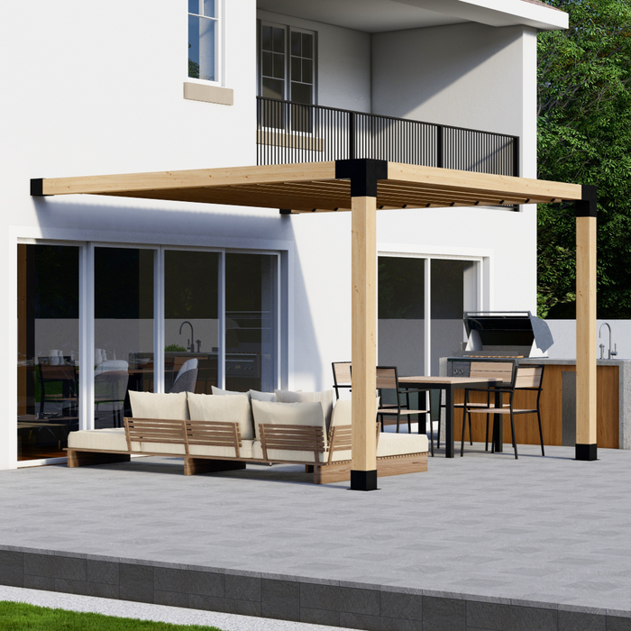 DIY Pergola Bracket Kit for an Attached Pergola With Slatted Roof - An ...