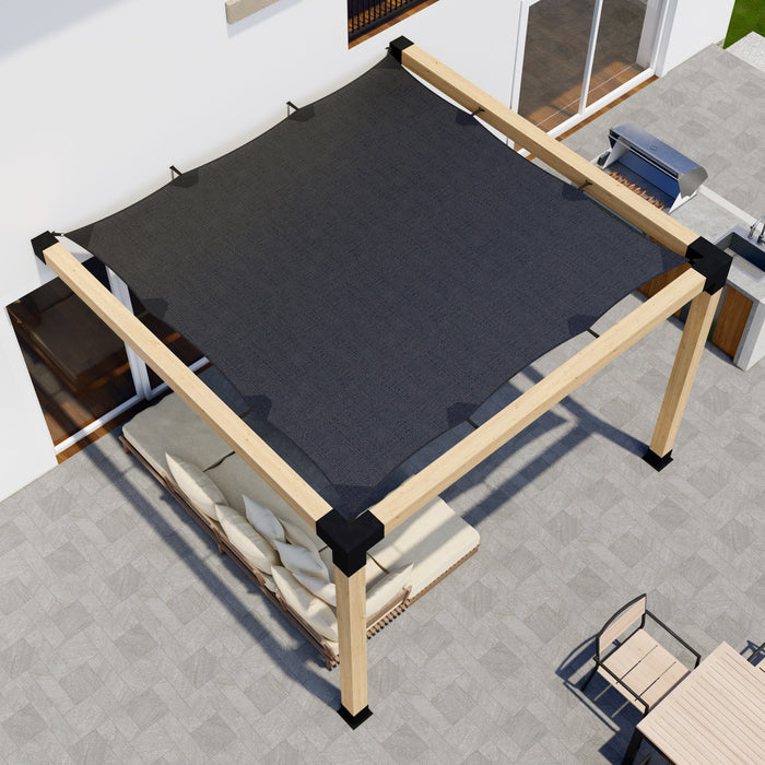 DIY Pergola Kit for an Attached Pergola With Canopy - Any Size Up to 12' x 12'