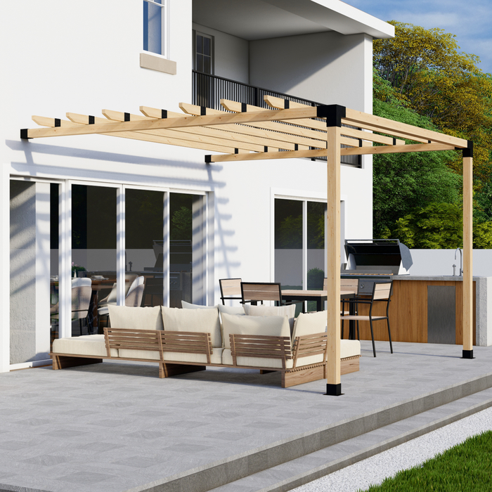 DIY Pergola Bracket Kit for an Attached Pergola With Roof Rafters - Any Size Up to 12' x 12'