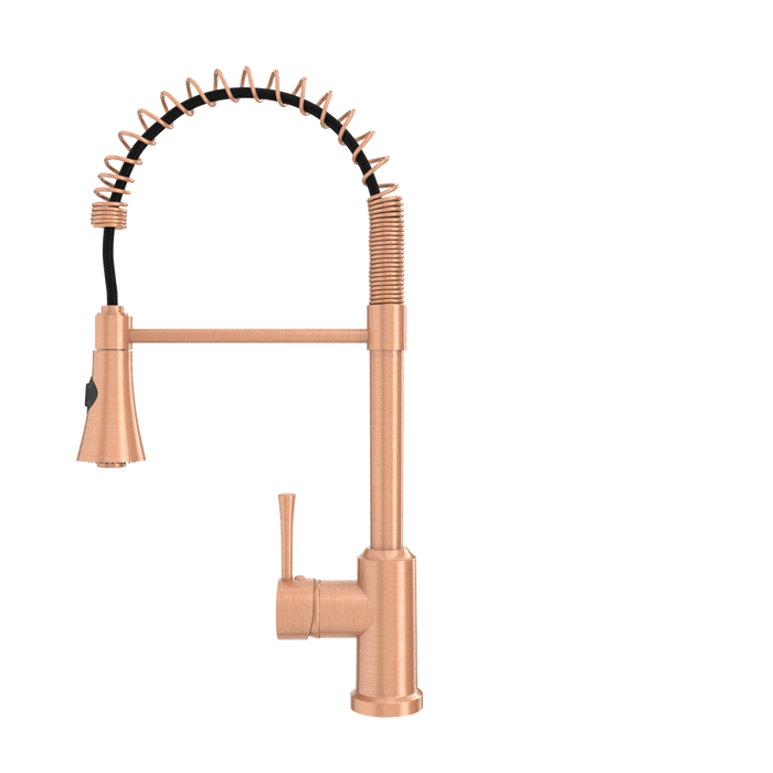 One-Handle Pre-Rinse Spring Copper Kitchen Faucet