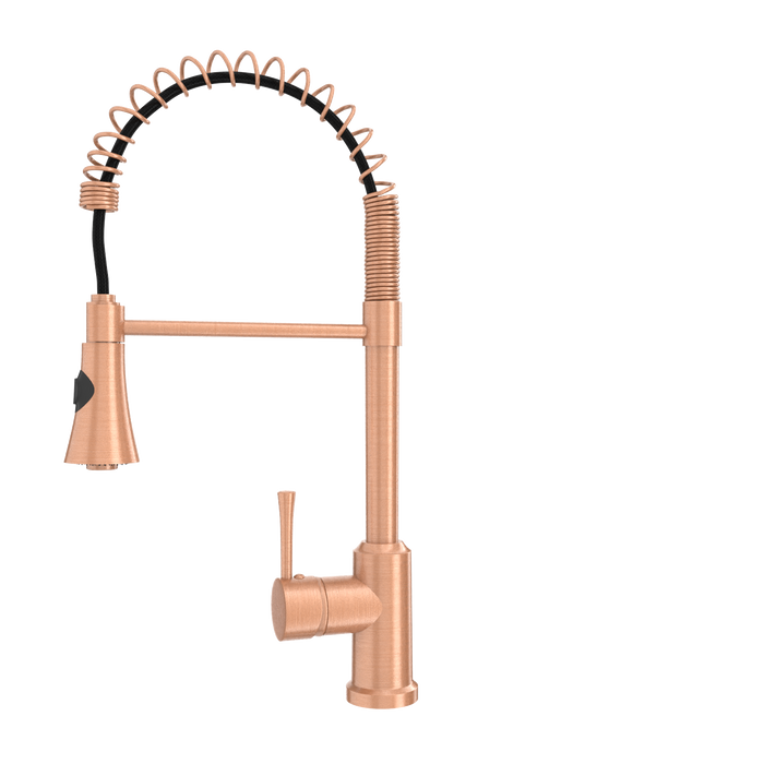 One-Handle Pre-Rinse Spring Copper Kitchen Faucet - AK96566-C