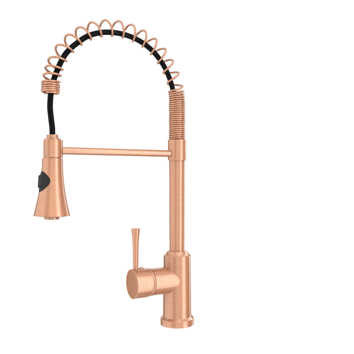 One-Handle Pre-Rinse Spring Copper Kitchen Faucet - AK96566-C