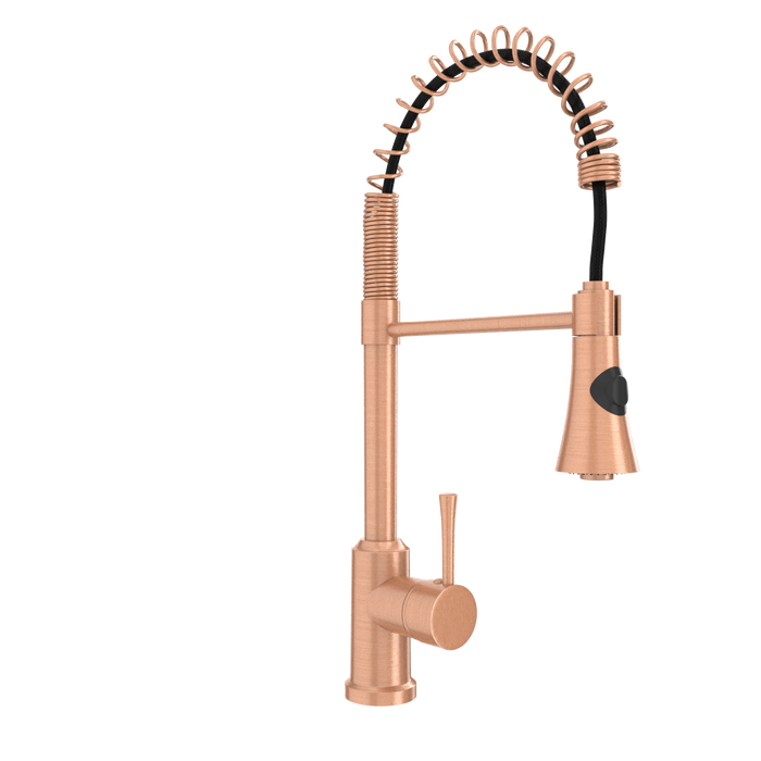 One-Handle Pre-Rinse Spring Copper Kitchen Faucet - AK96566-C