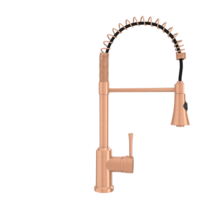 One-Handle Pre-Rinse Spring Copper Kitchen Faucet - AK96566-C