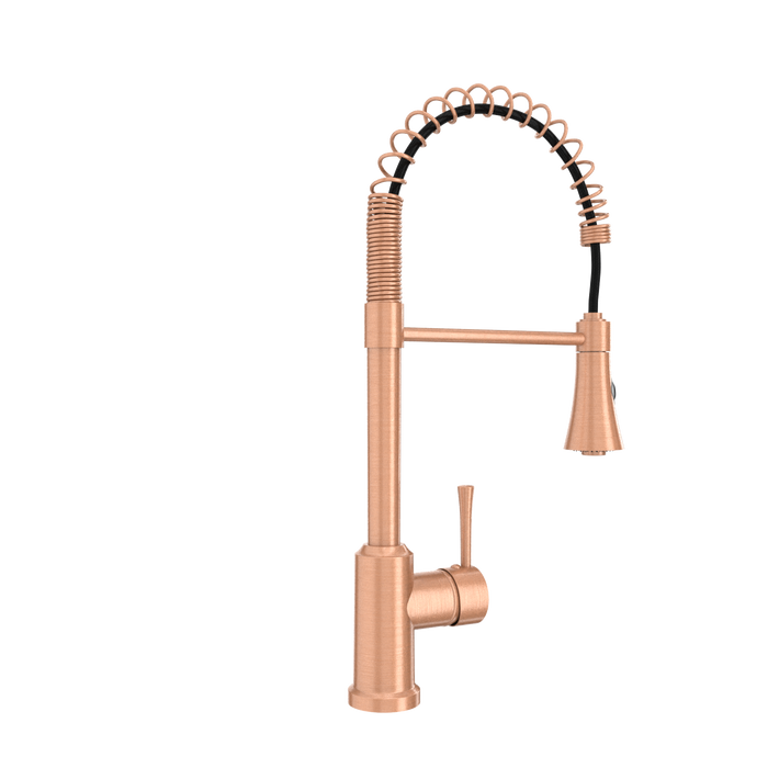 One-Handle Pre-Rinse Spring Copper Kitchen Faucet - AK96566-C