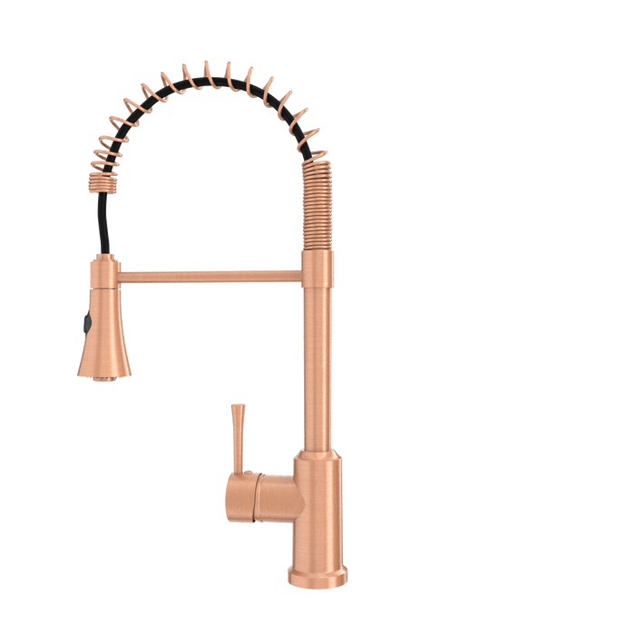 One-Handle Pre-Rinse Spring Copper Kitchen Faucet - AK96566-C