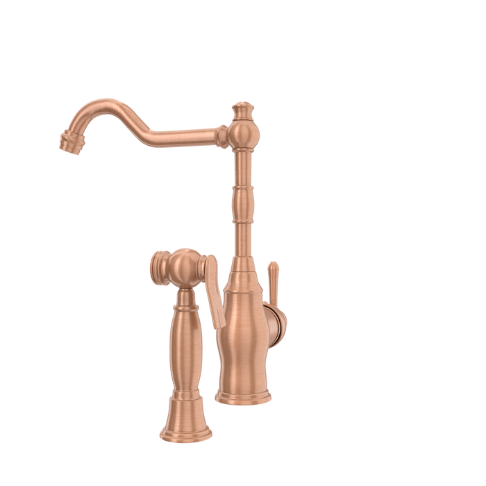 One-Handle Copper Widespread Kitchen Faucet with Side Sprayer — AK96918-C-48
