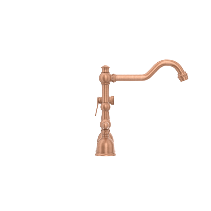 Two-Handles Copper Widespread Kitchen Faucet with Side Sprayer — AK96818-C-48