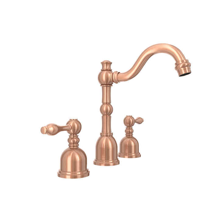 Two-Handle Antique Copper Widespread Bathroom Sink Faucet - AK41518AC