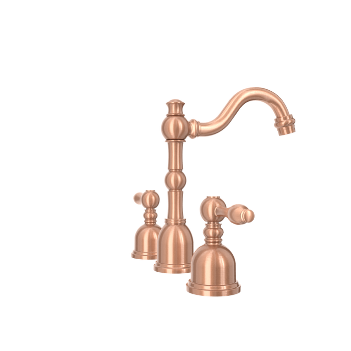 Two-Handle Brushed Gold Widespread Bathroom Sink Faucet - AK41518BTG