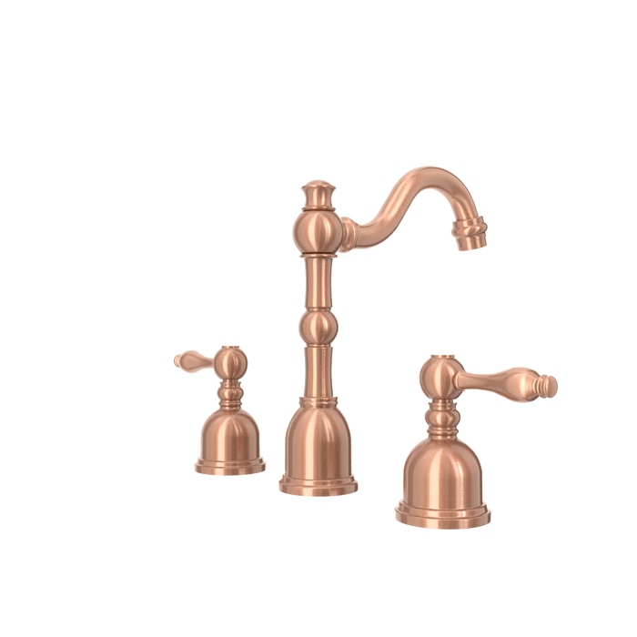 Two-Handle Antique Copper Widespread Bathroom Sink Faucet - AK41518AC