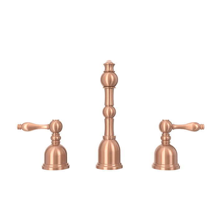 Two-Handle Brushed Gold Widespread Bathroom Sink Faucet - AK41518BTG