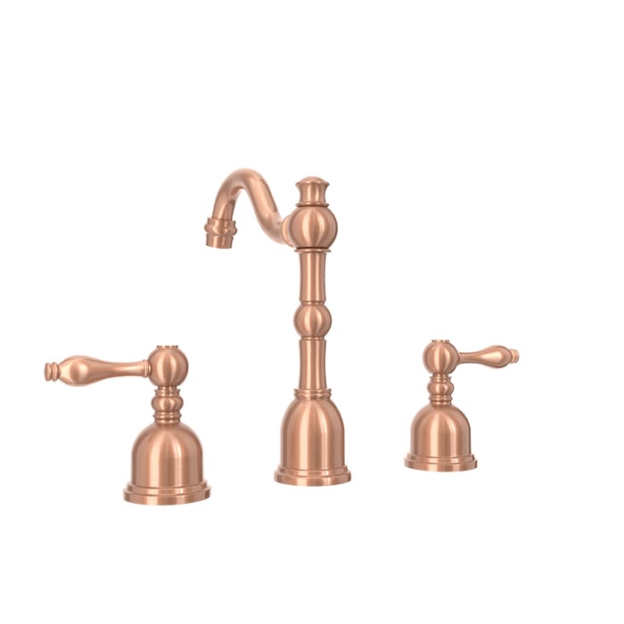 Two-Handle Brushed Nickel Widespread Bathroom Sink Faucet - AK41518BN