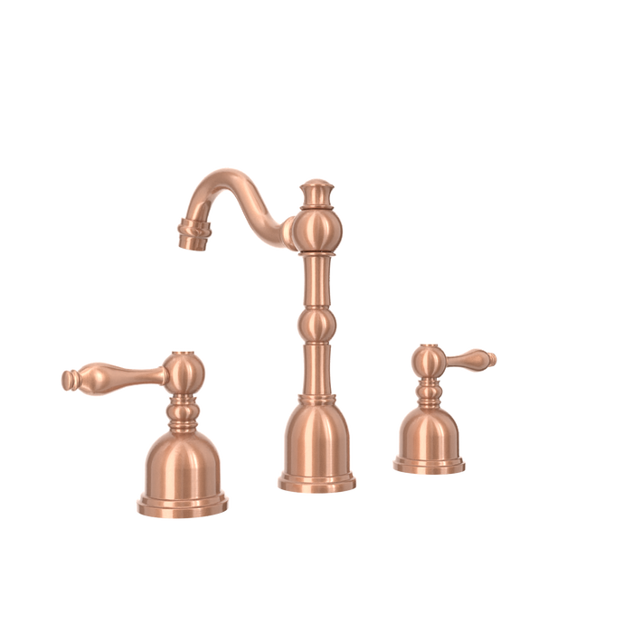 Two-Handle Matte Black Widespread Bathroom Sink Faucet - AK41518MB