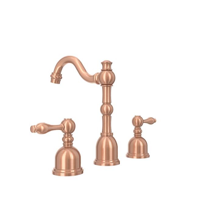 Two-Handle Matte Black Widespread Bathroom Sink Faucet - AK41518MB