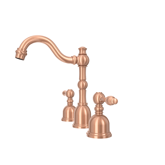Two-Handle Antique Copper Widespread Bathroom Sink Faucet - AK41518AC