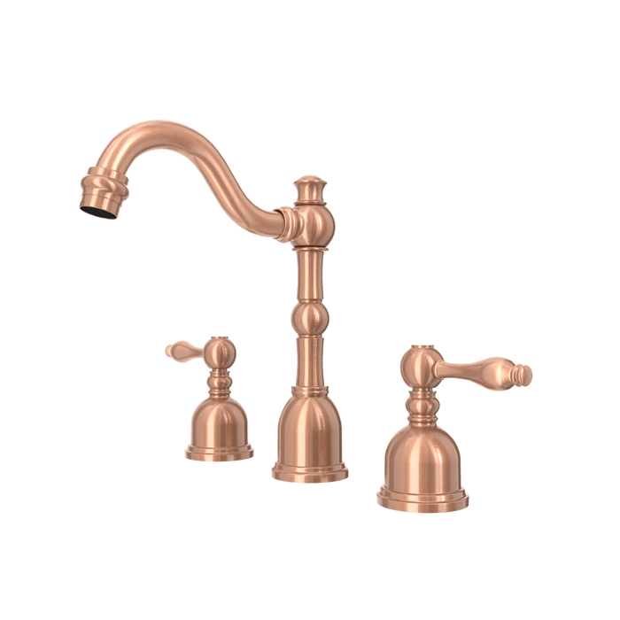 Two-Handle Antique Copper Widespread Bathroom Sink Faucet - AK41518AC