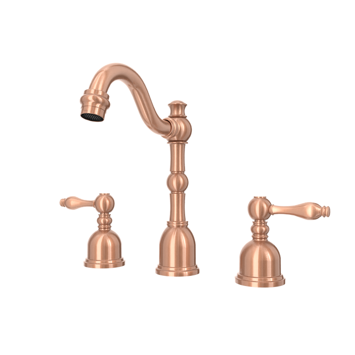 Two-Handle Brushed Gold Widespread Bathroom Sink Faucet - AK41518BTG