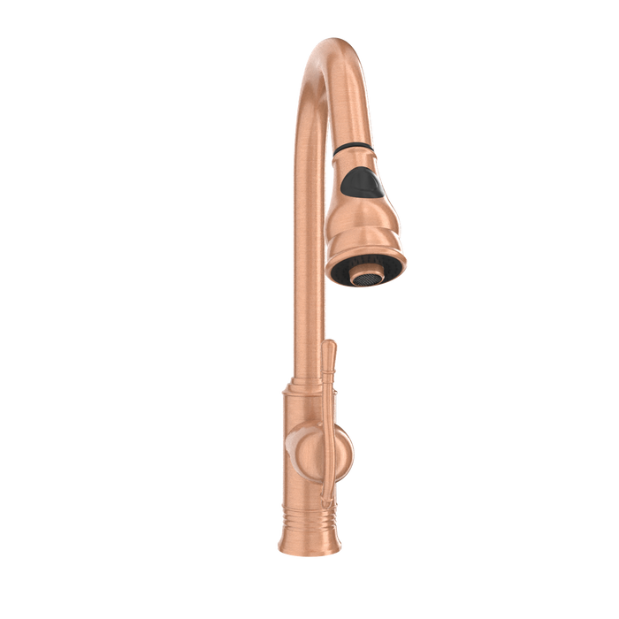 Copper Pull Out Kitchen Faucet, Single Level Solid Brass Kitchen Sink Faucets with Pull Down Sprayer - AK96415C