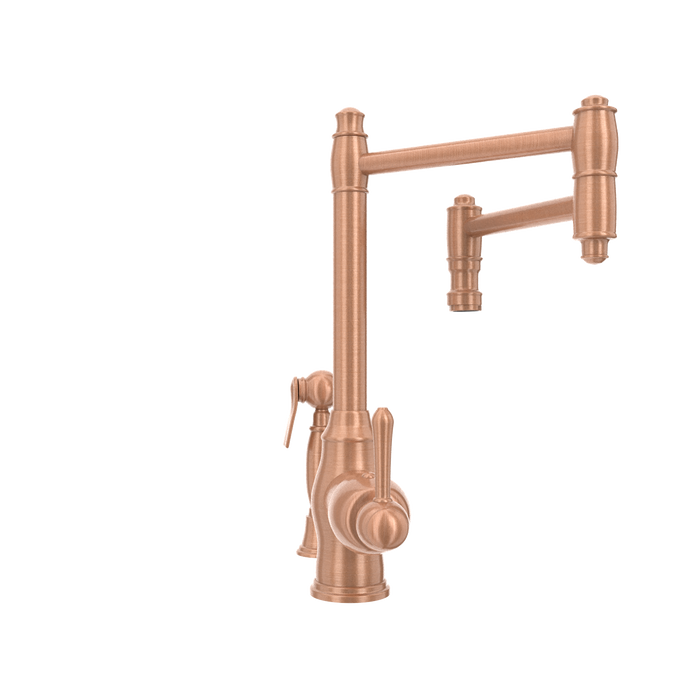 One-Handle Copper Pot Filler Kitchen Faucet with Side Sprayer - AK96918P2