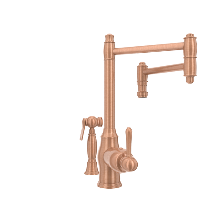 One-Handle Copper Pot Filler Kitchen Faucet with Side Sprayer - AK96918P2