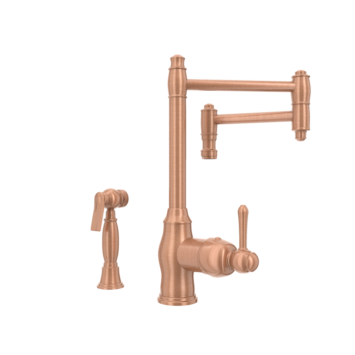 One-Handle Copper Pot Filler Kitchen Faucet with Side Sprayer - AK96918P2