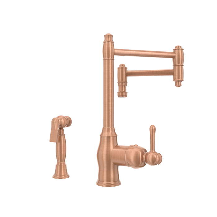 One-Handle Copper Pot Filler Kitchen Faucet with Side Sprayer - AK96918P2