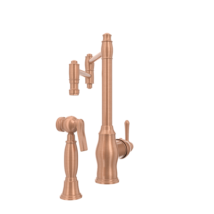 One-Handle Copper Pot Filler Kitchen Faucet with Side Sprayer - AK96918P2