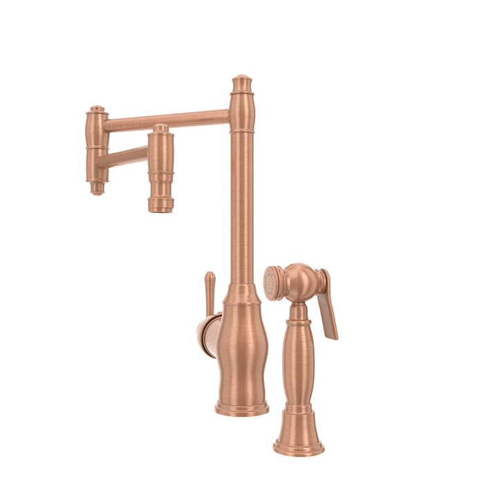 One-Handle Copper Pot Filler Kitchen Faucet with Side Sprayer - AK96918P2