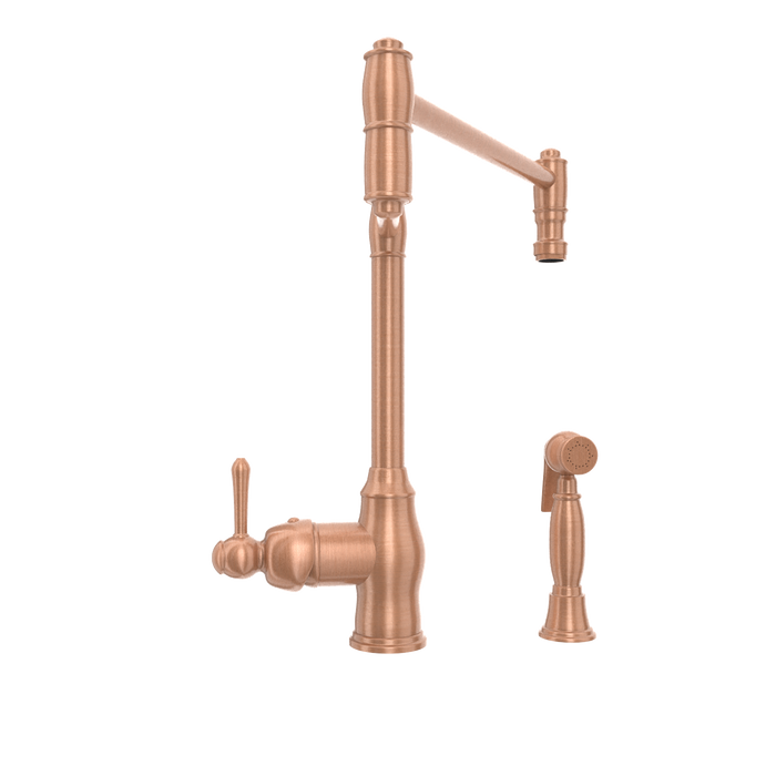 One-Handle Copper Pot Filler Kitchen Faucet with Side Sprayer — AK96918P1-C-48