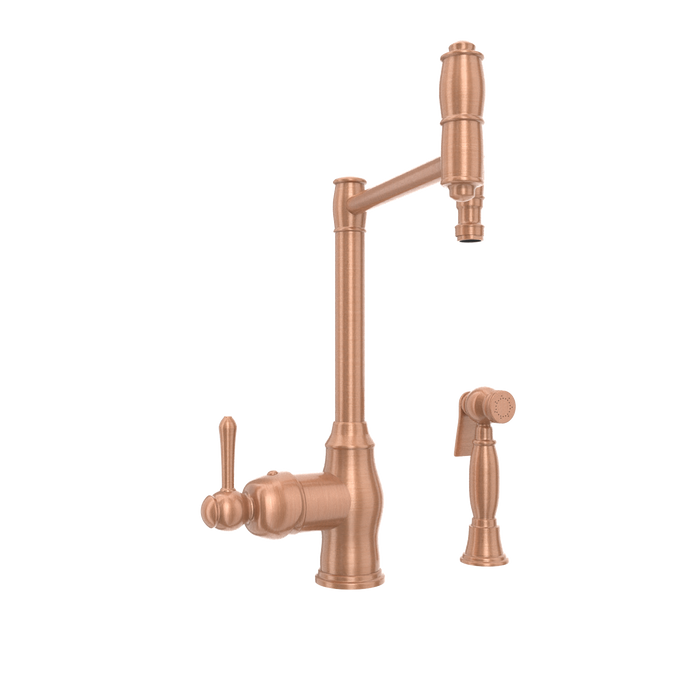 One-Handle Copper Pot Filler Kitchen Faucet with Side Sprayer - AK96918P1