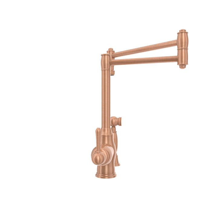 One-Handle Brushed Gold Pot Filler Kitchen Faucet with Side Sprayer - AK96918P1