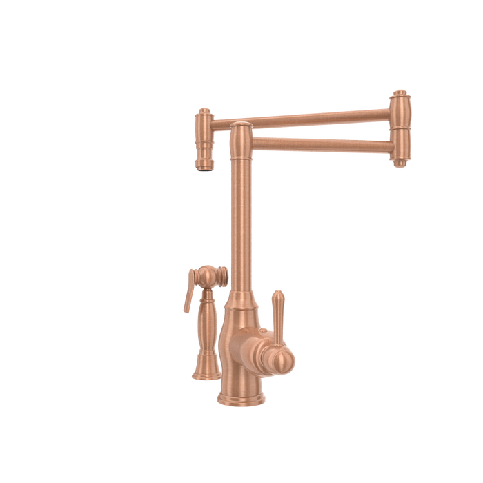 One-Handle Copper Pot Filler Kitchen Faucet with Side Sprayer - AK96918P1