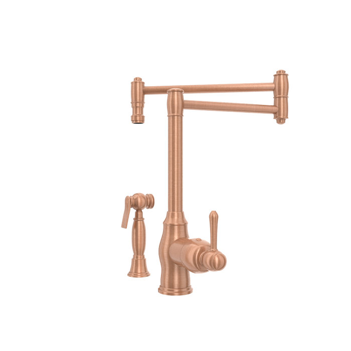 One-Handle Brushed Gold Pot Filler Kitchen Faucet with Side Sprayer - AK96918P1