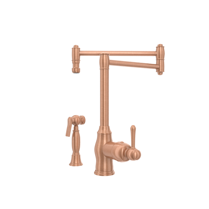 One-Handle Brushed Gold Pot Filler Kitchen Faucet with Side Sprayer - AK96918P1